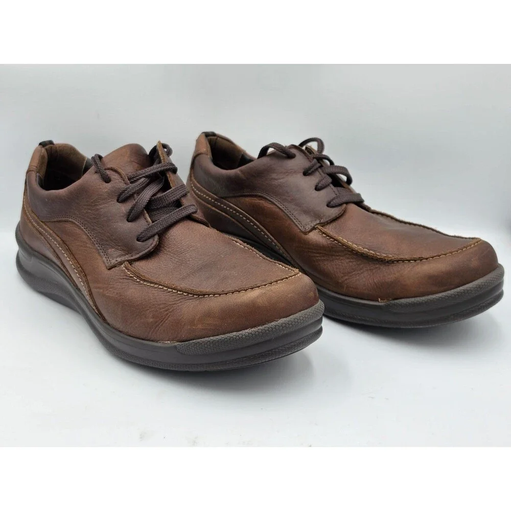 SAS Move On Shoes Walking Comfort Orthopedic Lace Up Brown Leather Men's Sz 12 M